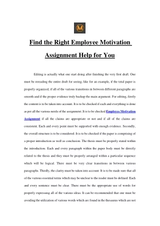 find the right employee motivation