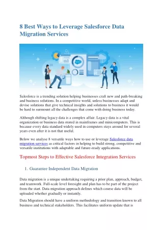 8 Best Ways To Leverage Salesforce Data Migration Services