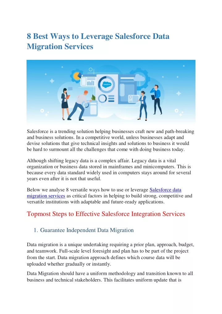 8 best ways to leverage salesforce data migration