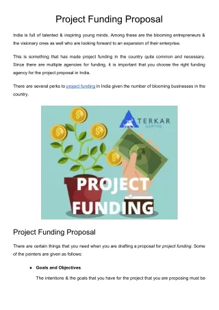 Project Funding Proposal