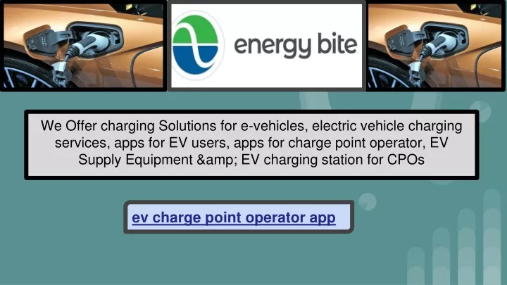 we offer charging solutions for e vehicles