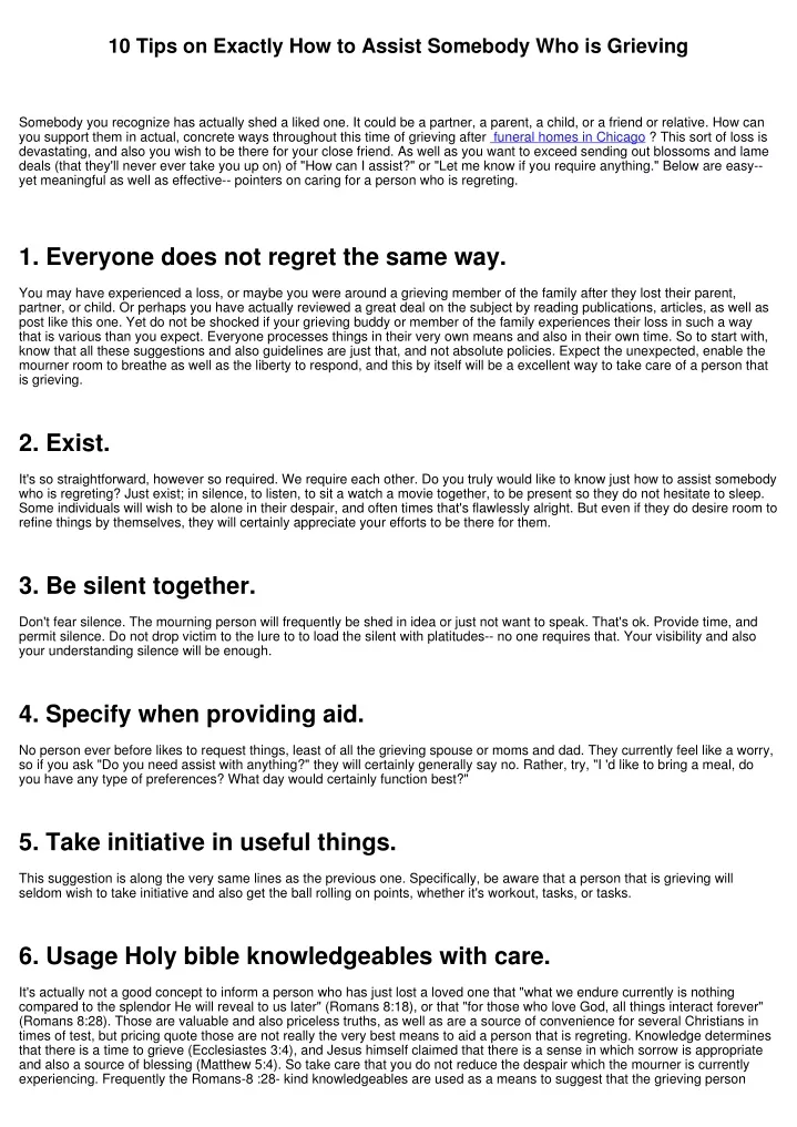 10 tips on exactly how to assist somebody
