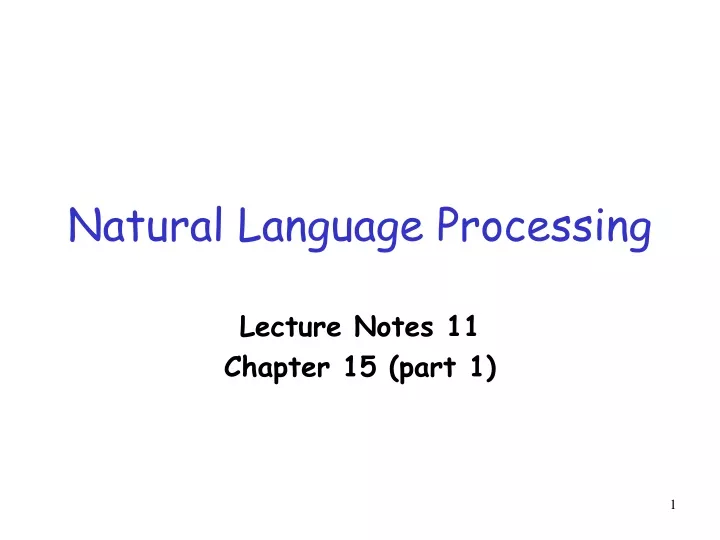 natural language processing