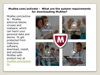 mcafee com activate what are the system