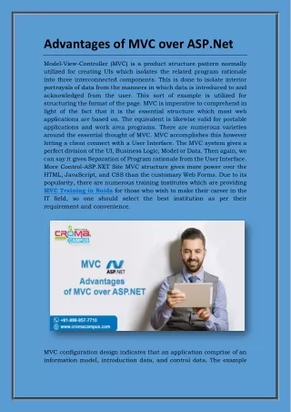 advantages of mvc over asp net