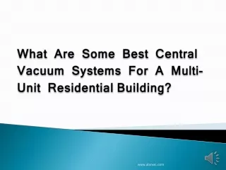 what are some best central vacuum systems