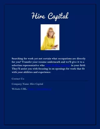 Find a Job Recruitment Agency | hirecapital.ca