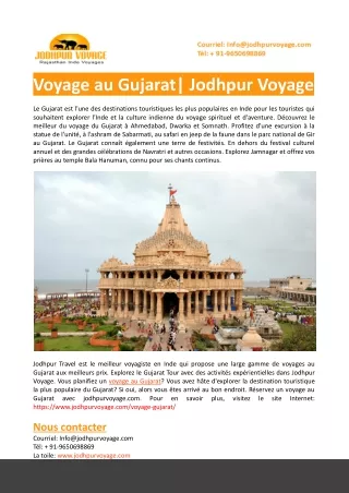 Voyage au Gujarat | Jodhpur Voyage