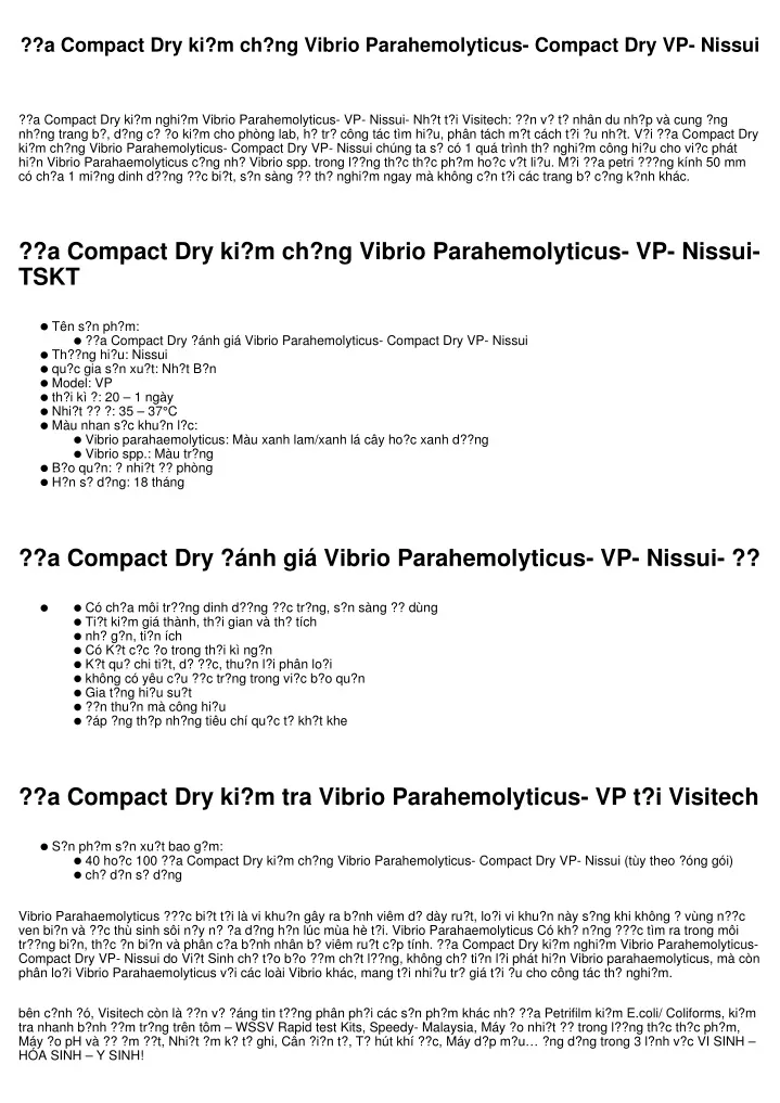 a compact dry ki m ch ng vibrio parahemolyticus