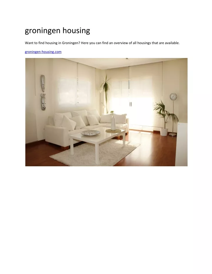 groningen housing