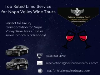 Top rated limo service  for napa valley wine tours