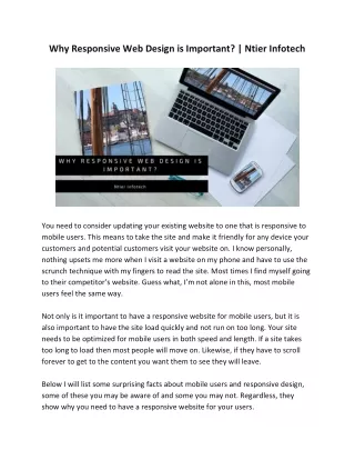 why responsive web design is important ntier