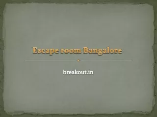 escape room bangalore