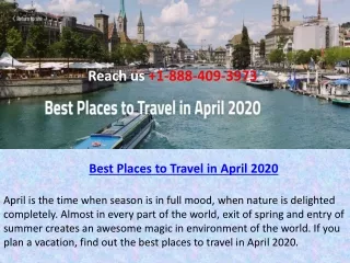 Best Places to Travel in April 2020