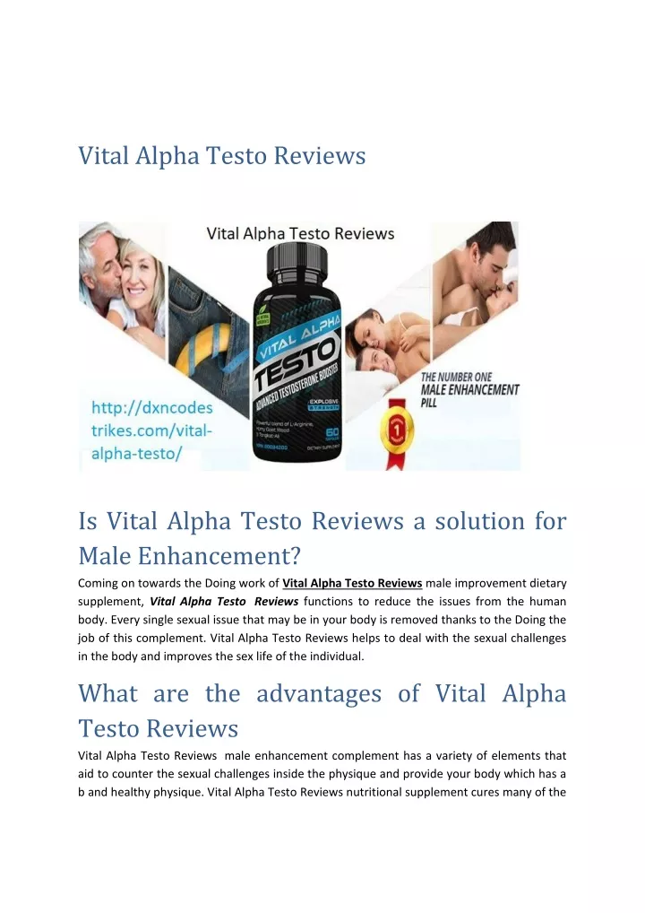 vital alpha testo reviews