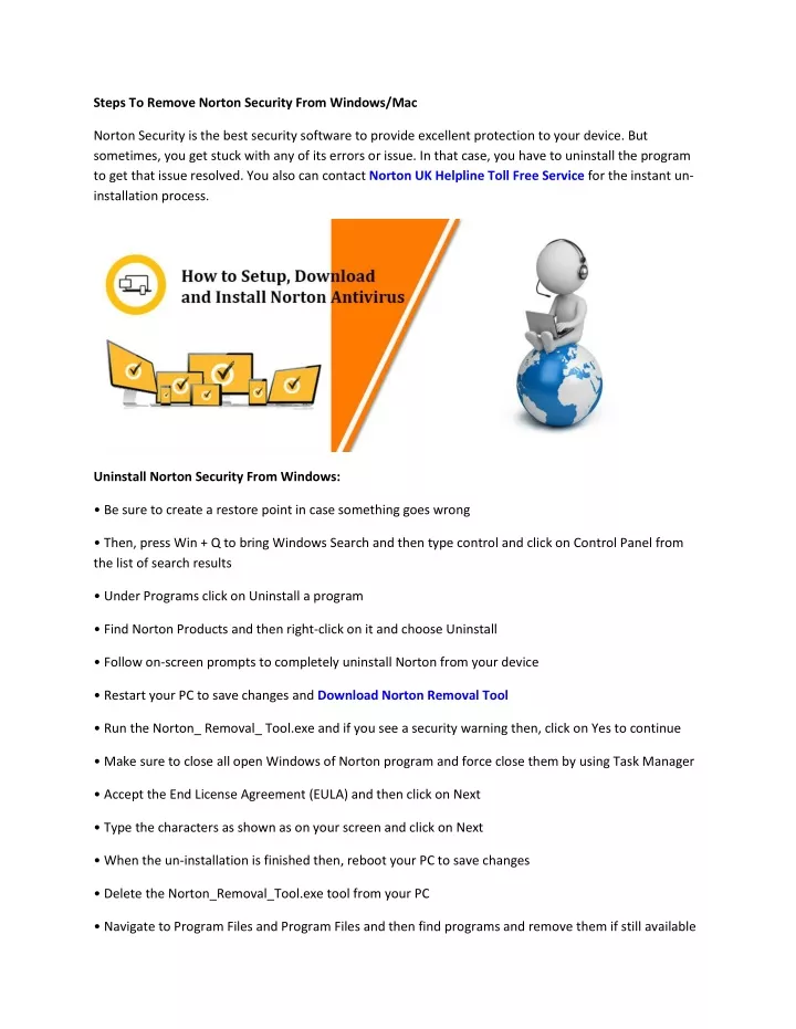 steps to remove norton security from windows mac