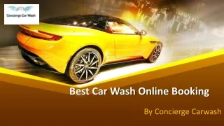 Best Car Wash Online Booking