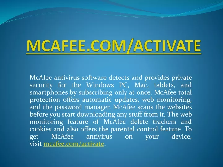 mcafee antivirus software detects and provides