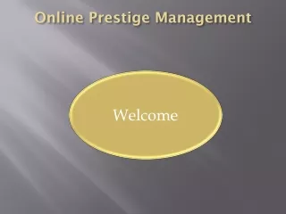 online prestige management