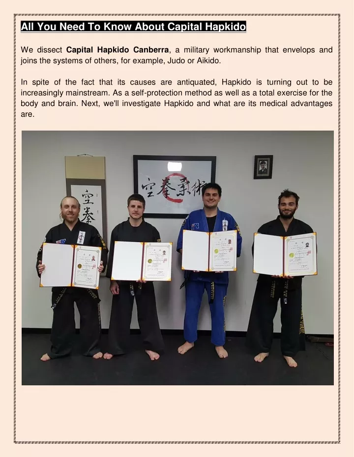 all you need to know about capital hapkido