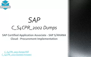 SAP C_S4CPR_2002 Dumps Master Piece PDF | C_S4CPR_2002 Questions | Valid Study Material
