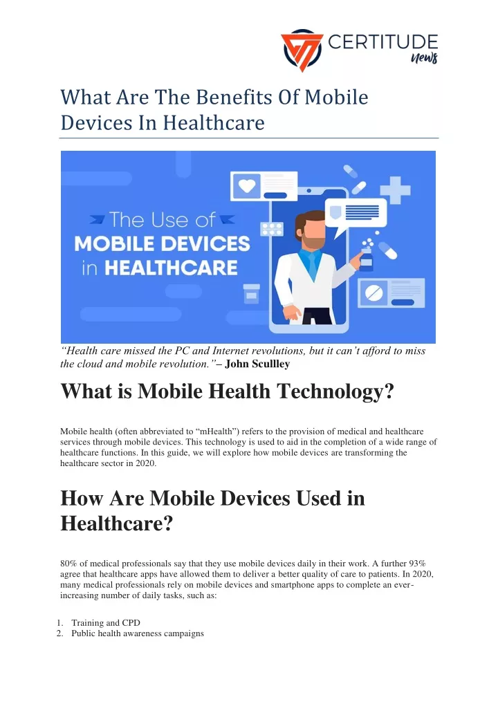 what are the benefits of mobile devices