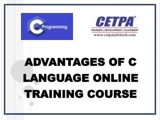advantages of c language online training course