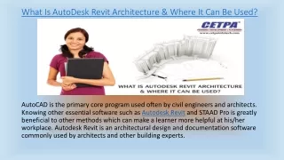 Revit Architecture Online Course At CETPA INFOTECH