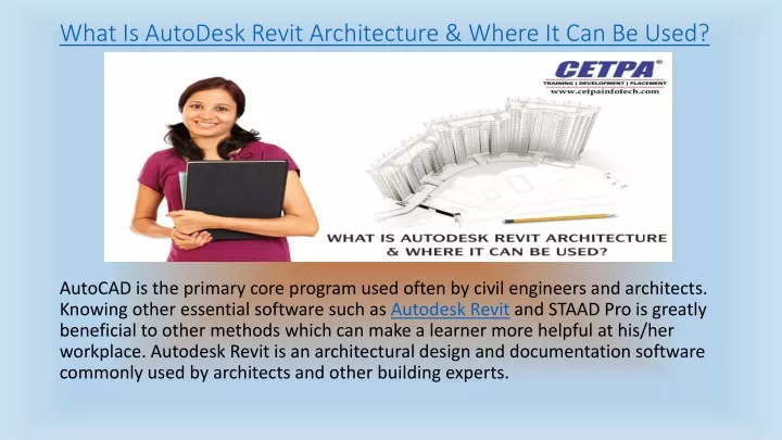 what is autodesk revit architecture where it can be used