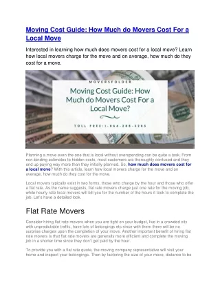moving cost guide how much do movers cost