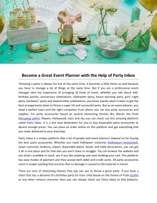 Become a Great Event Planner with the Help of Party Inbox