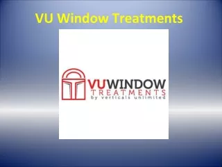 VU Window Treatments offers (Plantation Shutters, Blinds & More) in Orlando, FL