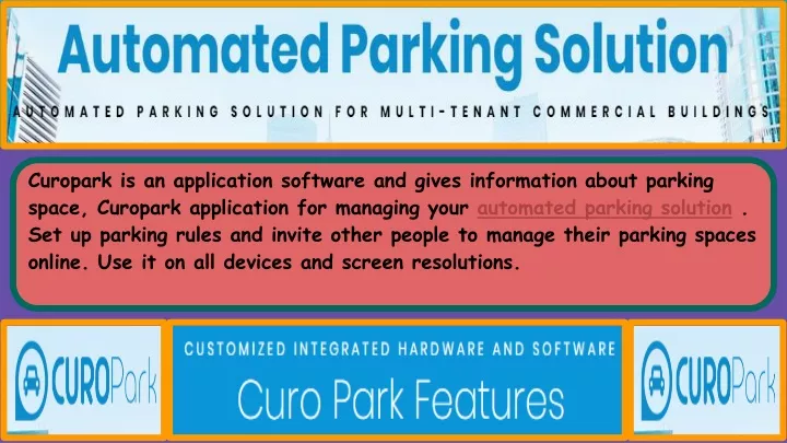curopark is an application software and gives