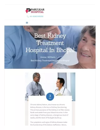 Best Kidney Treatment Hospital In Bhopal