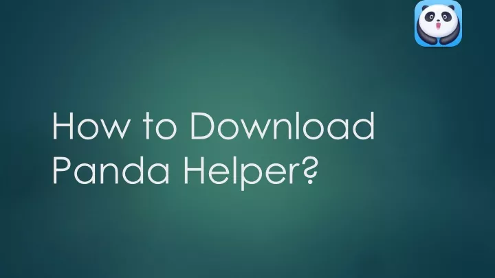 how to download panda helper