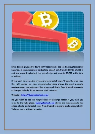 Online Cryptocurrency Market News - Livecryptochart.com