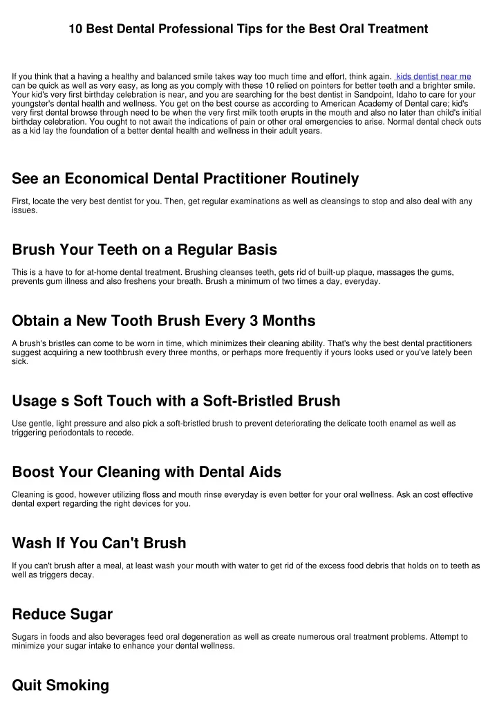 10 best dental professional tips for the best