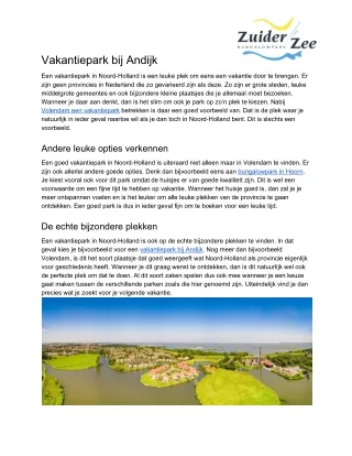 vakantiepark bij andijk