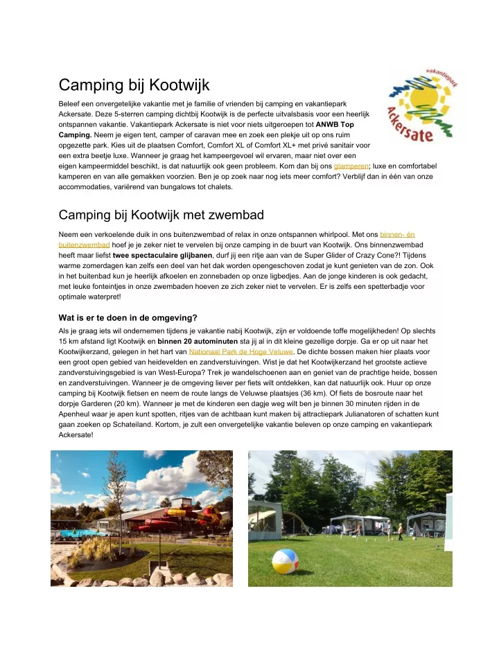 camping bij kootwijk