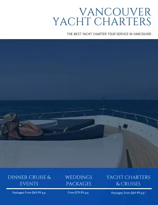 Vancouver Yacht Rental | Cruise Rental Vancouver | Vancouver Yacht Charters