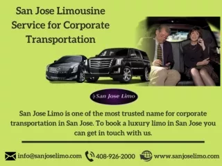 San Jose Limousine Service for Corporate Transportation