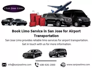 Book Limo Service in San Jose for Airport Transportation