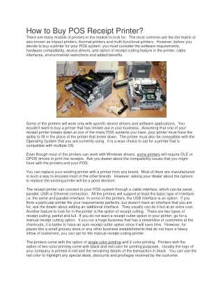 how to buy pos receipt printer there are many