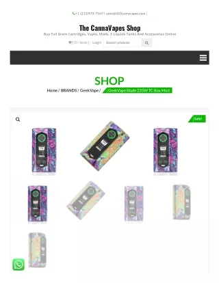 Buy GeekVape Blade 235W TC Box Mod | The CannaVapes Shop