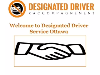 Designated Driver Service Ottawa