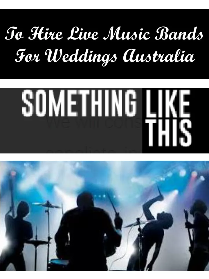 to hire live music bands for weddings australia
