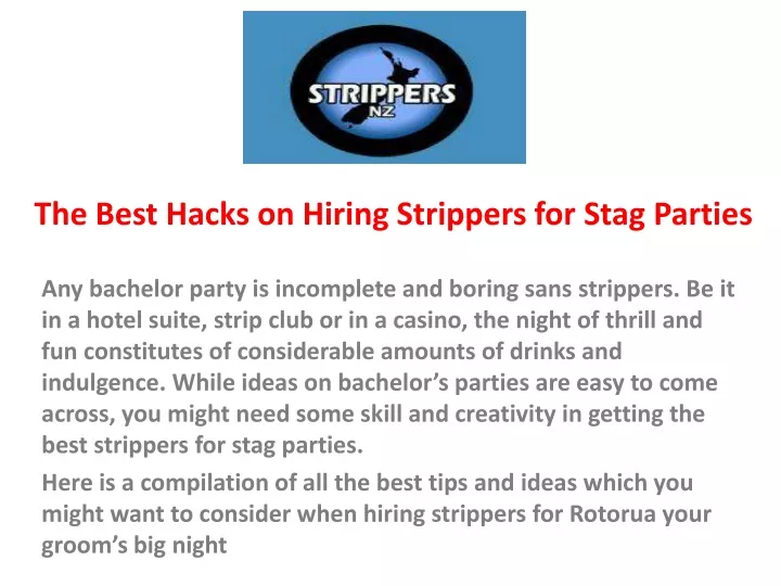 the best hacks on hiring strippers for stag parties