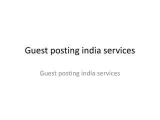 Guest posting india