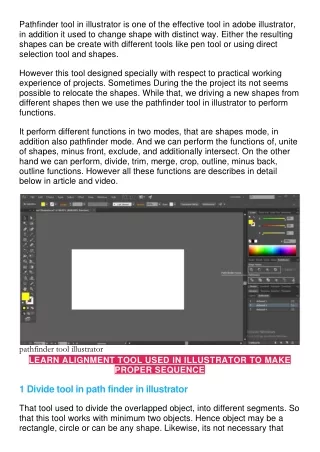 pathfinder tool in illustrator