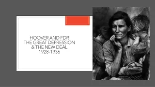 hoover and fdr the great depression the new deal 1928 1936